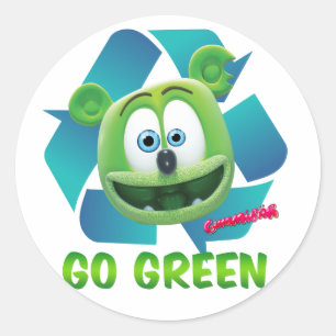 Gummibär (Het Beer van de Gummy) Earth Day Sticke Ronde Sticker