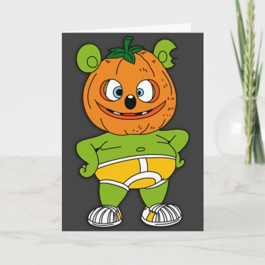 Gummibär Jack-O-Lantern Halloween Kaart (Voorkant)