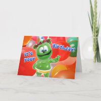 Gummibär Verjaardagsballon Kaart