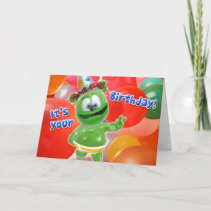 Gummibär Verjaardagsballon Kaart