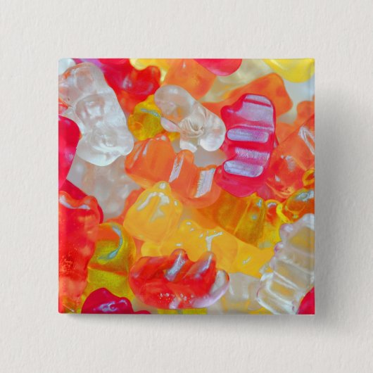 Gummibärchen Vierkante Button 5,1 Cm (Voorkant)