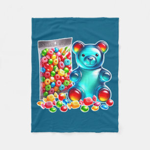 Gummibeer snoep zure kauw fleece deken