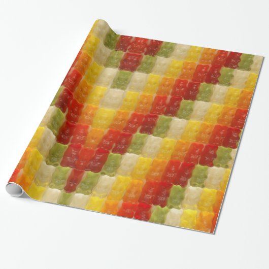 gummie - beren - cadeautje cadeaupapier (Uitgerold)