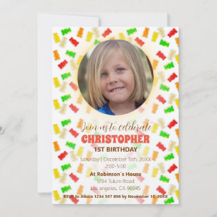 Gummies & Confetti Invitation d'anniversaire
