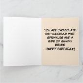 GUMMMY PORTE UNE CARTE DE SALUT D'ANNIVERSAIRE AMU (Intérieur)