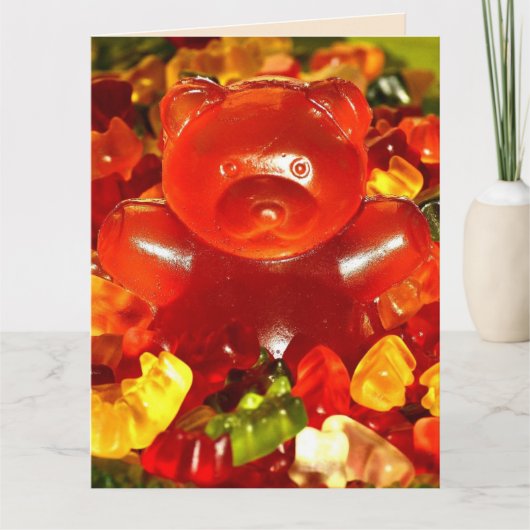 GUMMMY PORTE UNE CARTE DE SALUT D'ANNIVERSAIRE AMU (Devant)