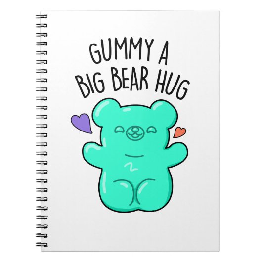 Gummy A Big Beer Hug Funny Snoep Gummy Beer Pun Notitieboek (Voorkant)