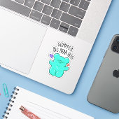 Gummy A Big Beer Hug Funny Snoep Pun Sticker (Laptop met iPhone)