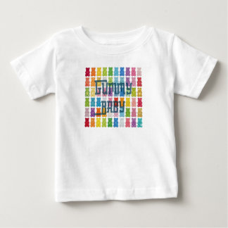 "Gummy Baby" Colorful Rainbow Candy Pattern Black 
