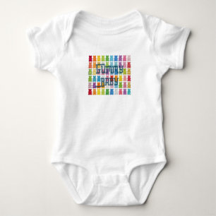 "Gummy Baby" Kleurrijk Regenboog Snoep Patroon Zwa Romper