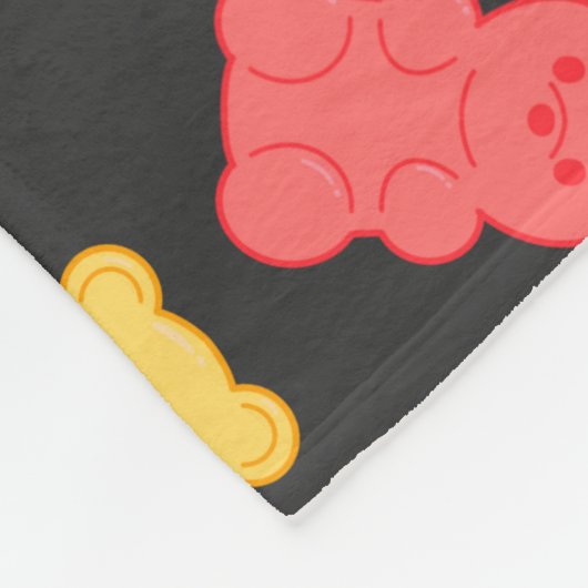 Gummy Bear Pattern Fleece Deken (Hoek)