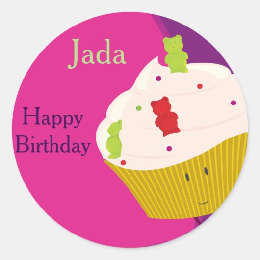 Gummy Beer Cupcake | STICKER (Voorkant)