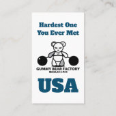 Gummy Beer Factory Ab-training Visitekaartje (Achterkant)