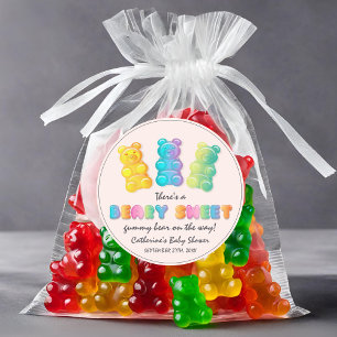 Gummy Beer Kleurrijke Jelly Snoep Baby shower Ronde Sticker