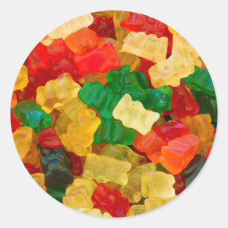 Gummy Beer Regenboogkleurig Snoep Ronde Sticker