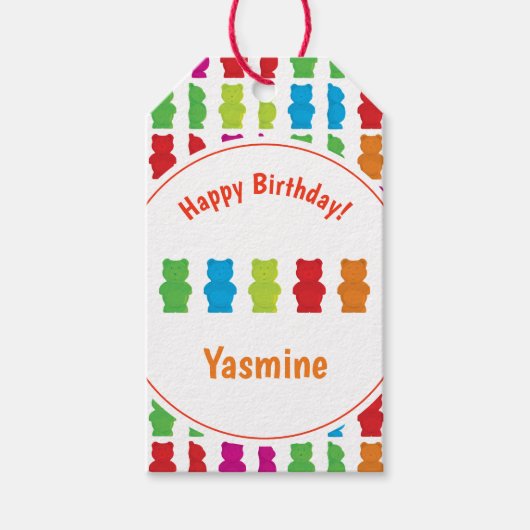 Gummy Beer Verjaardagscadeau Label Cadeaulabel (Voorkant)