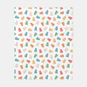 Gummy Beren Patroon Fleece Deken (Voorkant)