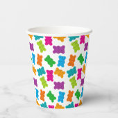 Gummy Beren Patroon Papieren Bekers (Achterkant)