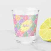 Gummy Candy Floral Personalized Shot Glass Glas (Voorkant)