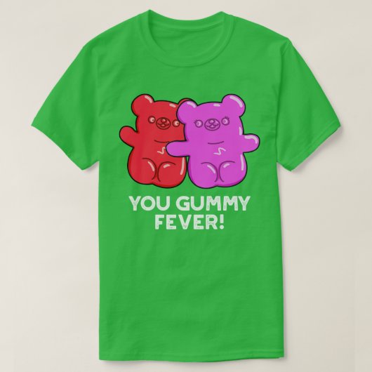 Gummy Fever Cute Snoep Pun T-shirt (Design voorkant)