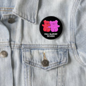 Gummy Fever Funny Snoep Pun Dark BG Ronde Button 5,7 Cm (In situ)