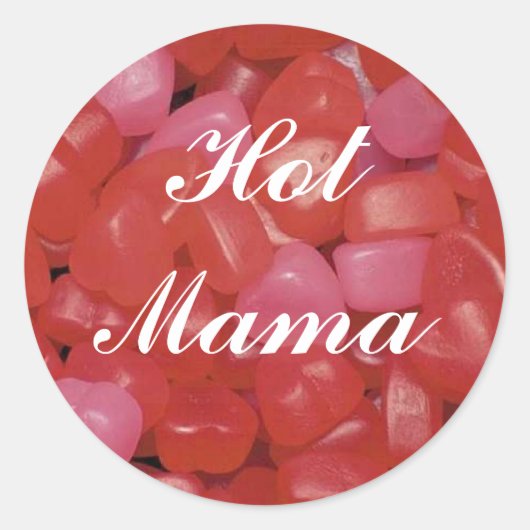 Gummy Hart Heet Mama Sticker (Voorkant)
