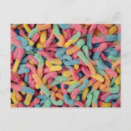 Gummy Worms Briefkaart (Voorkant)