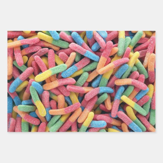 Gummy Worms Wrapping Paper (Voorkant)