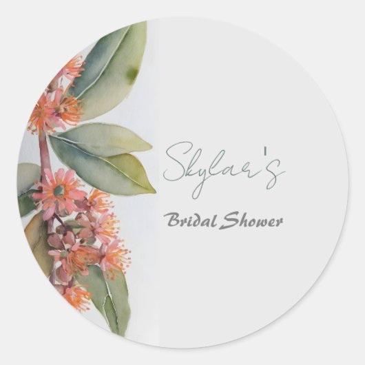 Gumnut Bloemen Feestviering Ronde Sticker (Voorkant)