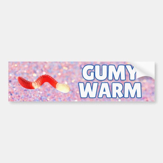 Gumy Warm Gummy Worm Bumpersticker (Voorkant)