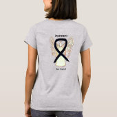 Gun Control Black Awareness Ribbon Angel T-Shirt (Dos)