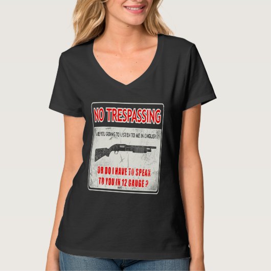 Gun Control No Trespassing 2nd Amendment Freedom T-shirt (Voorkant)