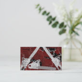 GUNGE CHAINSAWS EN BLOED! VISITEKAARTJE (Staand voorkant)