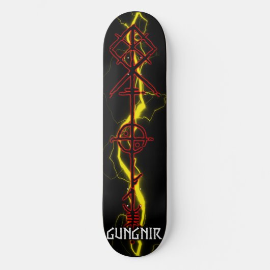 Gungnir Odin Spear Red Skateboard (Voorkant)