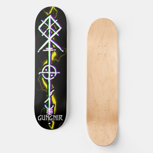 Gungnir Odin Spear White Skateboard (Voorkant)