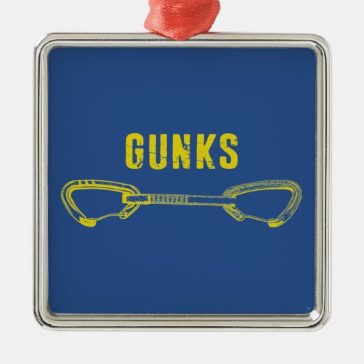 Gunks climate quickdraw metalen ornament (Voorkant)