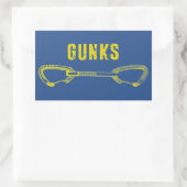 Gunks climate quickdraw rechthoekige sticker (Tas)