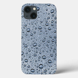 Gunmetal grijs waterdruppels Hoesje-Mate iPhone ca 13 Hoesje