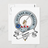 Gunn Clan Badge Briefkaart (Voorkant / Achterkant)