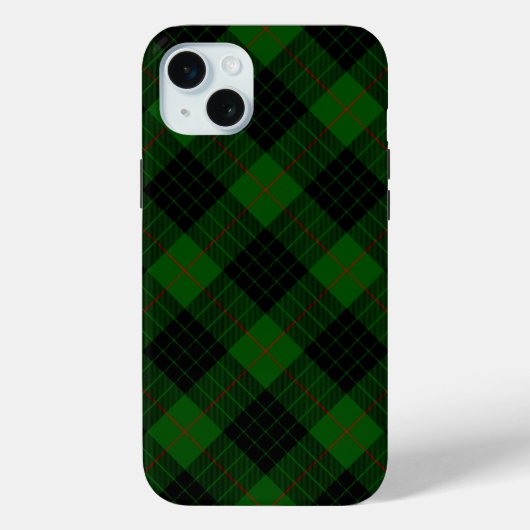 Gunn tartan green black plaid Case-Mate iPhone case (Achterkant)
