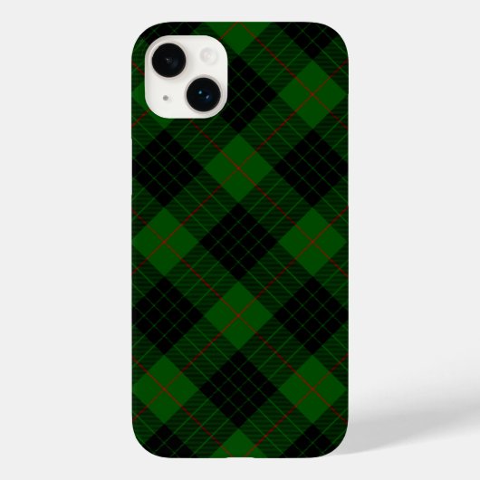 Gunn tartan green black plaid Case-Mate iPhone case (Achterkant)