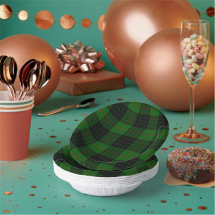 Gunn tartan green black plaid papieren kommen