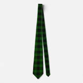 Gunn tartan green black plaid stropdas (Voorkant)