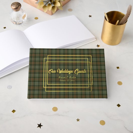 Gunn Weathered Original Scottish Tartan Gastenboek (Voorkant open)
