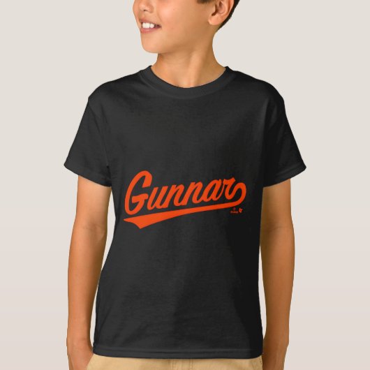 Gunnar Henderson Baltimore Text Baltimore Baseball T-shirt (Voorkant)