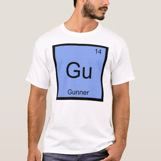 Gunner Name Chemistry Element Periodic Table T-shirt (Voorkant)