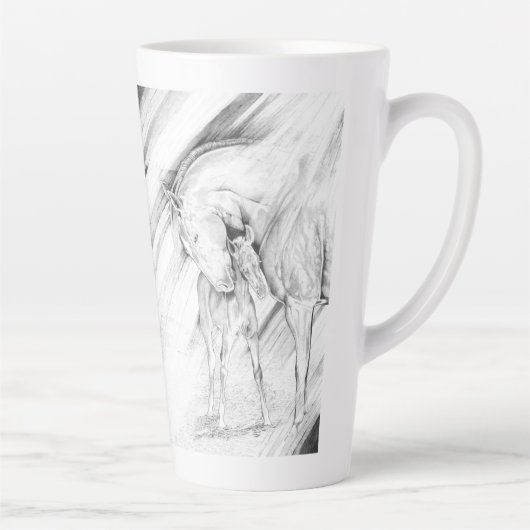 Gunner & Tommy (ballpoint) Latte Mug (Droite)