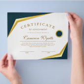 Gunning van de beroepscertificering flyer (Hand)