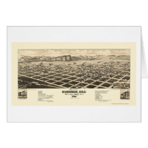 Gunnison, CO Panoramic Map - 1882