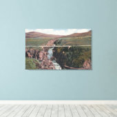 Gunnison, CO - Sapinero Bridge over het meer Canvas Afdruk (Insitu (Houten vloer))